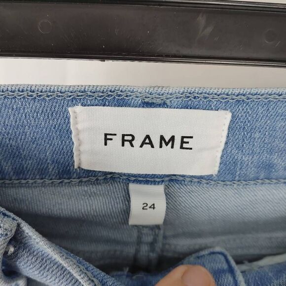 Frame Le High Skinny Jeans In Carnation Women's Size 24 Jeans.
Waist 12"
Rise 9. - Picture 3 of 10